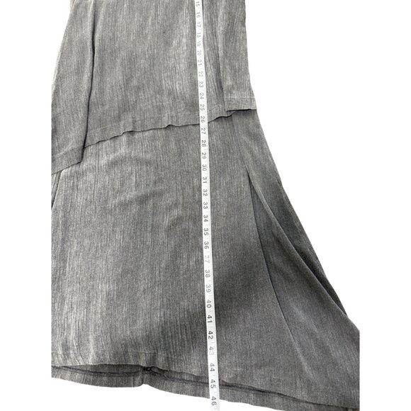 Pure Essence Gray Sleeveless Asymmetrical Layered Dress Lagenlook Womens Size M - Picture 6 of 7